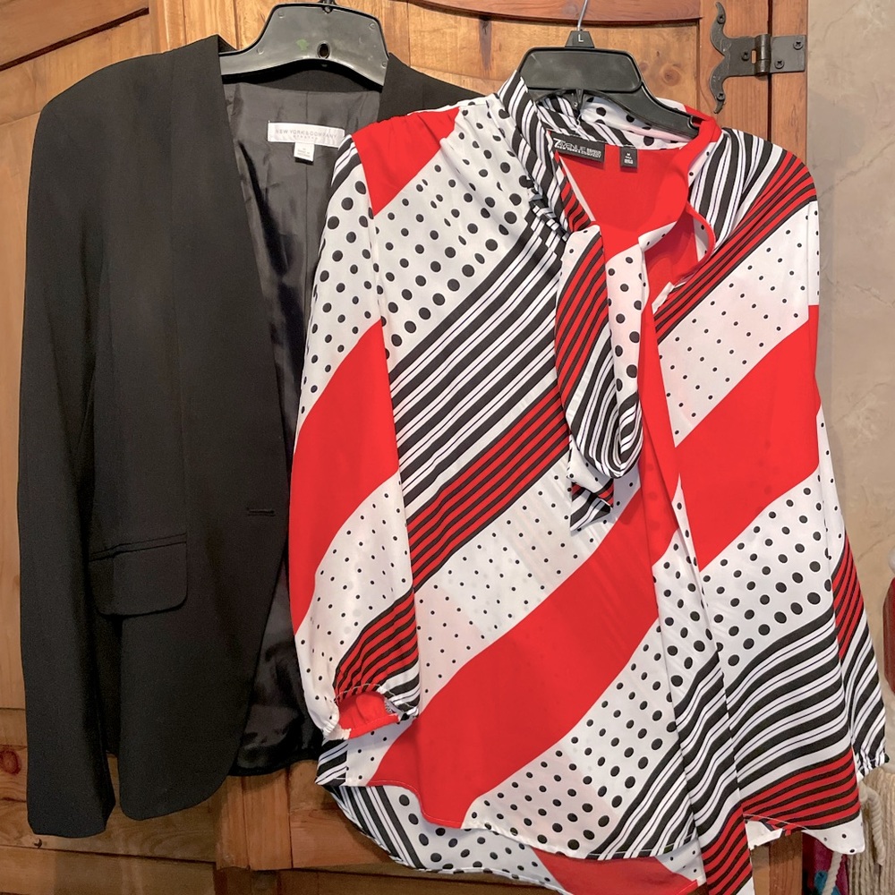 New York & Co Business Blouses with Suit Jacket Wardrobe Bundle